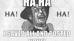 All and mad saved none posted