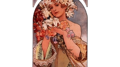 Alphonse Mucha artwork bouquet
