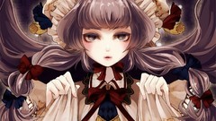 Alternate purple hair bangs