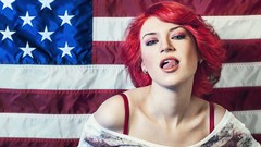 American Flag American Redneck redheads