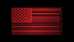 American flag barcode abstract