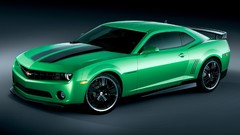American vehicles Supercars chevrolet camaro green cars