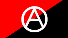 Anarchist flag ) With