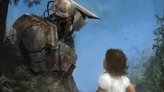 Andree Wallin robot Women Trees Birds artwork digital art