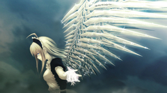 angel Anime anime girls wings blonde blue eyes Women fantasy art