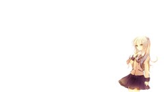 angel beats anime girls tachibana kanade white background blonde