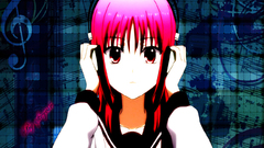 Angel beats headphones girl