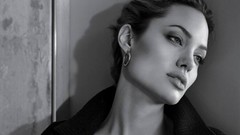 Angelina Jolie grayscale