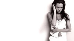 Angelina jolie grayscale monochrome
