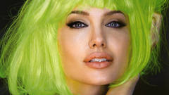 Angelina Jolie green hair