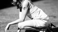 Angelina Jolie monochrome