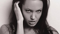 Angelina Jolie monochrome