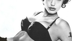 Angelina Jolie monochrome greyscale