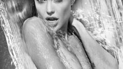 Angelina Jolie monochrome greyscale