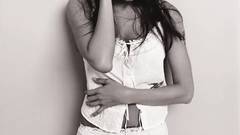 Angelina Jolie monochrome greyscale