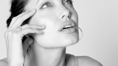 Angelina Jolie monochrome greyscale