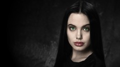 Angelina Jolie young colored