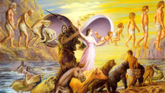 Angels abstract Art apes