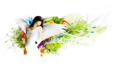 Angels abstract wings