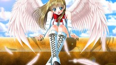 Angels anime girls soft shading