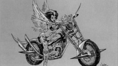 Angels monochrome artwork drawings