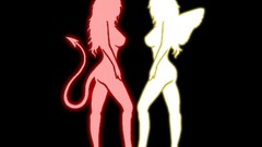 Angels stencil devil stilettoes