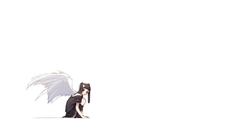 Angels wings black dress