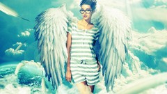 Angels woman glasses digital