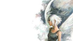 Angels woman wings Simple