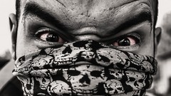 Anger rage Hooligans skulls angry protest riots