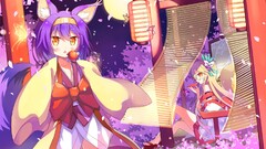 animal ears kimono fox girl anime girls Anime No Game No Life