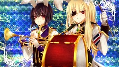 Animal ears red eyes