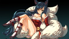 Animal ears tails cleavage ahri hentai thighs