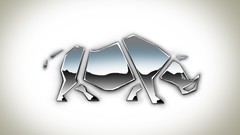 Animals 3d shape rhinoceros minimalistic digital art