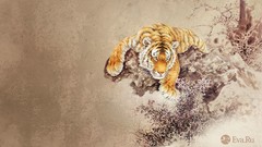 Animals abstract Tigers