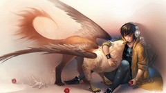 Animals Anime sakimichan fantasy art anime boys