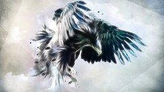 Animals Birds Eagles illustrations artwork Fractalius