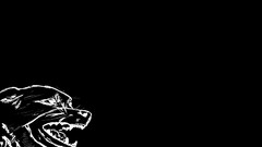 Animals black Dogs minimalistic