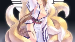 Animals blondes anime girls tails original characters 