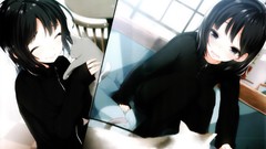 Animals cats anime girls closed eyes short hair boku wa 