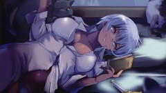 Animals cats Anime glasses dress Swords anime girls reading 