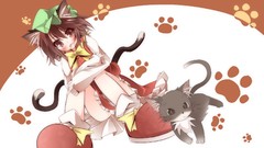 Animals cats dress hats sitting red dress bows blush anime 