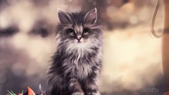 Animals cats Kittens digital art