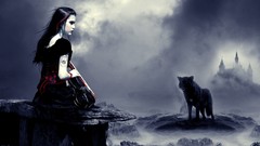 Animals dark woman horror musical surreal Photo manipulation 