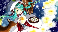 Animals deer anime girls hatsune miku vocaloid