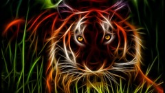 Animals design Tigers Fractalius