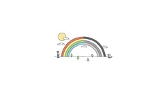 Animals Dogs white background rainbows minimalistic artwork 