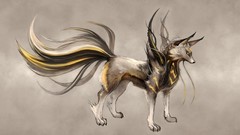 Animals drawings yellow eyes fiction artwork