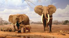 Animals elephants baby elephant