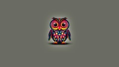Animals eyes abstract wings animal world multicolor Owls